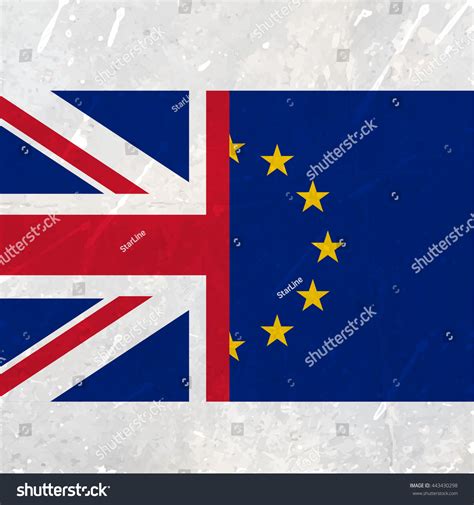 European Union United Kingdom Flag Stock Vector Royalty Free