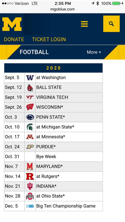 Michigan 2021 Football Schedule
