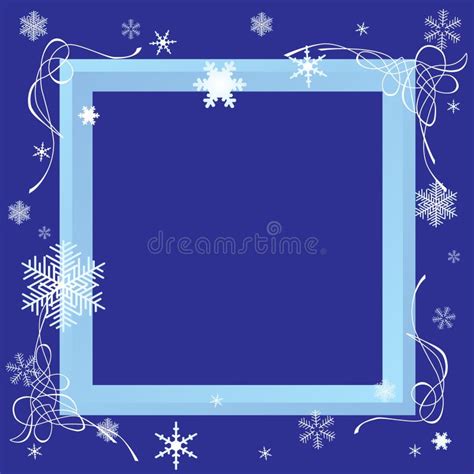 Winter Floral Frame Vector Stock Vector Illustration Of Frozen