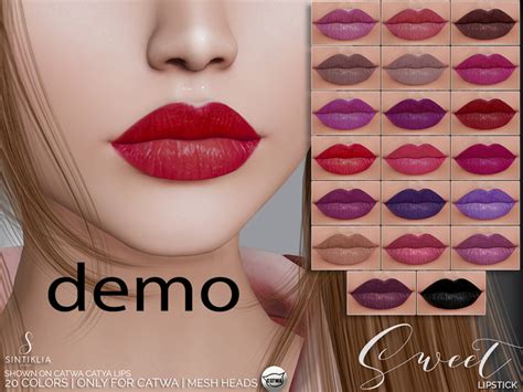 second life marketplace sintiklia lipstick sweet catwa demo