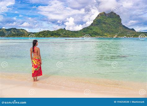 French Polynesia Tropical Beach Vacation Backgrround Bora Bora Island