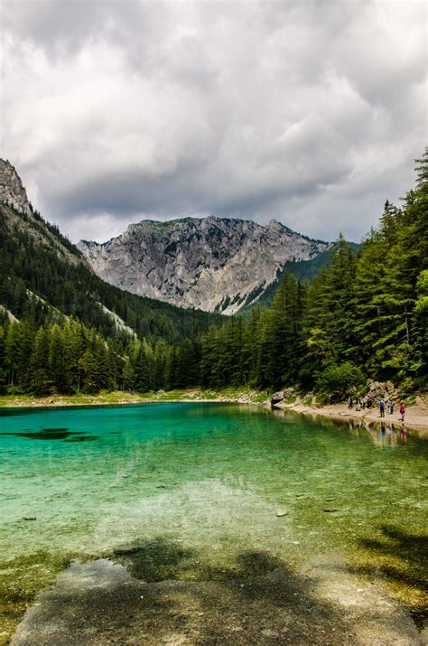 Green Lake Austria Summer Tourist Attraction Stock Image Colourbox
