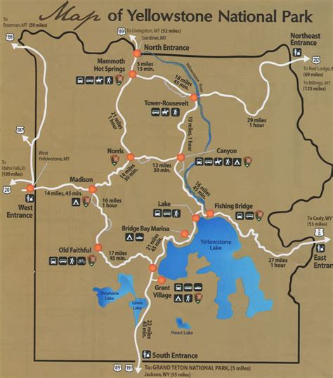West Yellowstone National Park Map London Top Attractions Map
