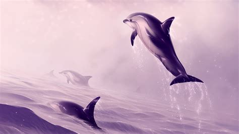 Dolphin Jumping Out Of Water Digital Art