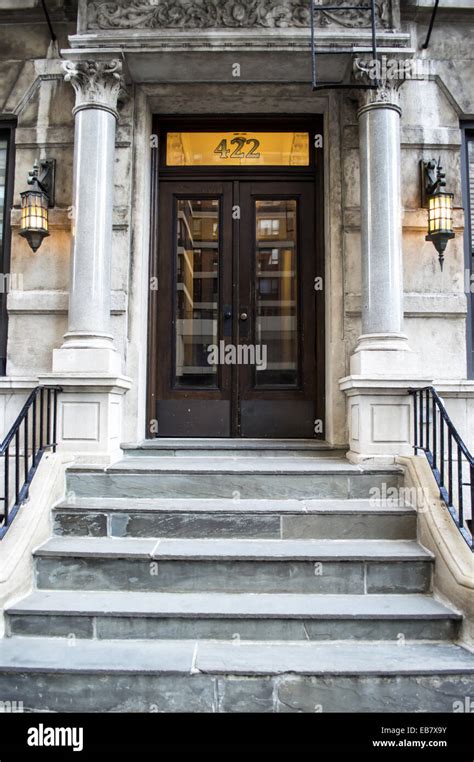 Front Door Of An Apartment Building Sutton Place Midtown Manhattan