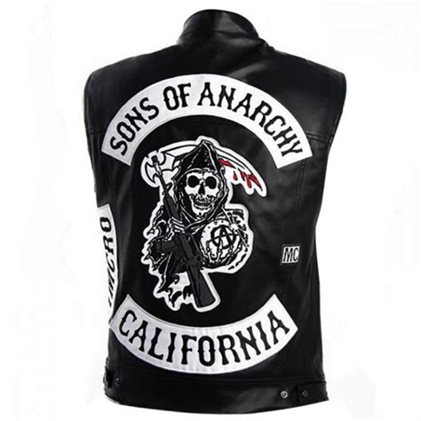 Jackson Jax Teller Sons Of Anarchy Leather Patches Vest Jeedad