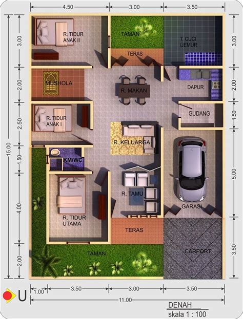 7 denah desain rumah 6×10 minimalis dan sederhana. Desain Denah Rumah Minimalis Terbaru 2017 | Denah rumah ...
