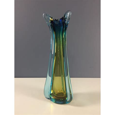 1950s Mid Century Modern Murano Seguso Multi Colored Glass Vase Chairish