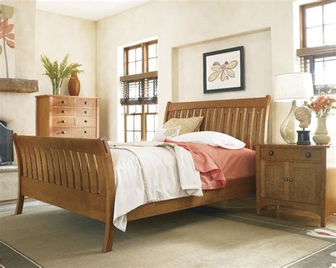 Stickley Mission Sleigh Bed Craftsman Bedroom Other Metro By Stickley Furniture
