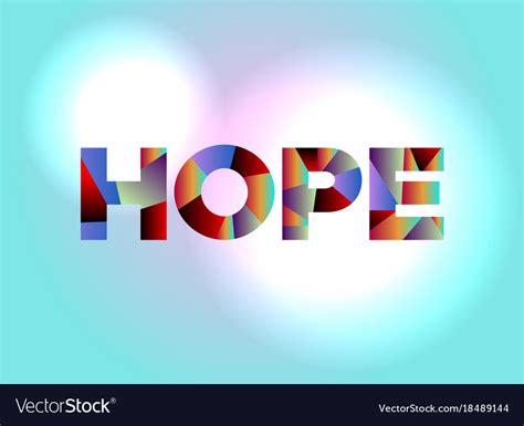 Hope Concept Colorful Word Art Royalty Free Vector Image