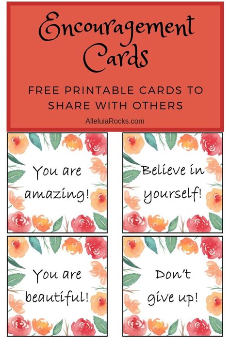 Free Printable Encouragement Cards Free Printable Templates