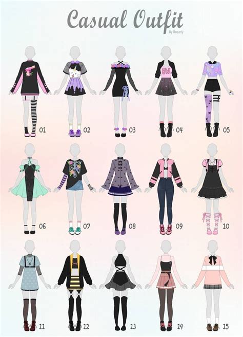 Closed Casual Outfit Adopts 31 By Rosariy On Deviantart Drawing Anime