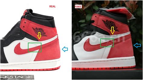 Look out for the leather patch on the rear. Fake Air Jordan 1 Track Red 6 Rings Spotted- Quick Ways To ...