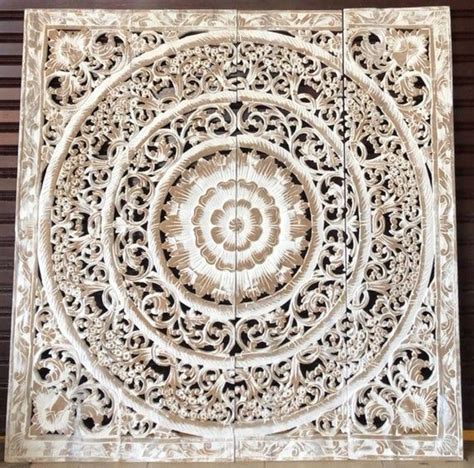 This billy celebrates with one of a kind cane doors ikea hackers. Dekorative Mandala Bett Kopfteil 47" Skulptur Lotus Blume ...