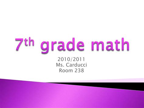 Ppt 7 Th Grade Math Powerpoint Presentation Free Download Id2337190