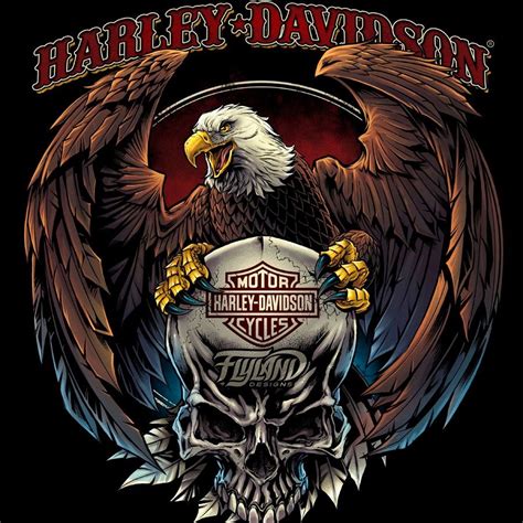 Harley Davidson Custom Eagle Illustration Flyland Designs Freelance
