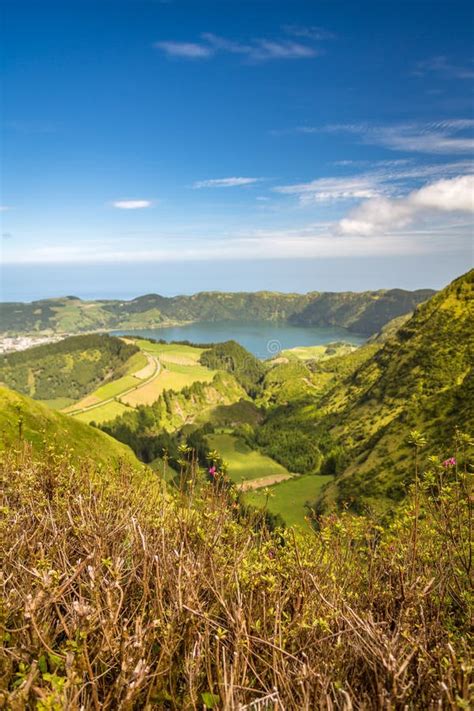 Beautiful Lake Of Sete Cidades Azores Portugal Europe Stock Image