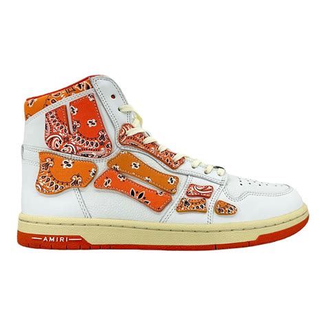 Amiri Skel Top Sneaker High Bandana Orange Pre Owned Origins Nyc