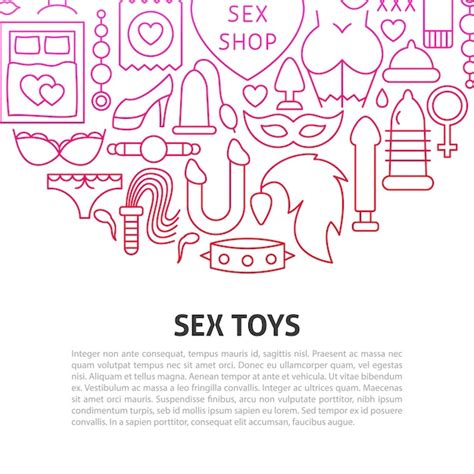 Premium Vector Sex Toys Line Concept Vector Illustration Of Outline