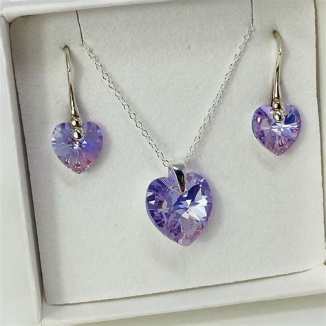 Violet Set Made With Swarovski® Crystals Crystal Elegance