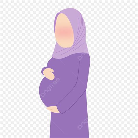 Ibu Hamil Memakai Ilustrasi Hijab Hijab Ibu Hamil Vektor Jilbab Png