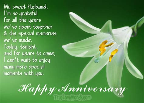 Wedding Anniversary Wishes For Husband True Love Words