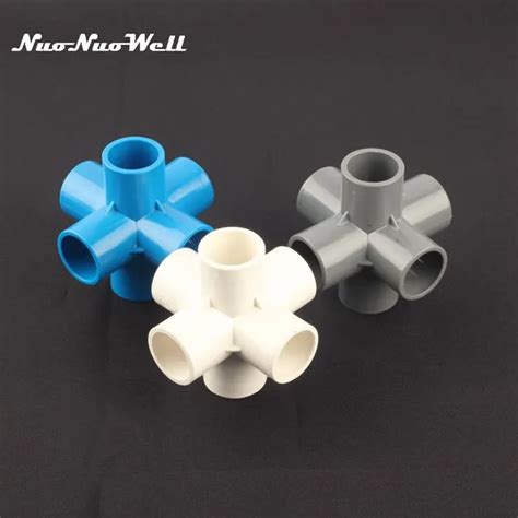 1pcs Nuonuowell 25mm 32mm Plastic Pvc Six 6 Way Connector Garden Free