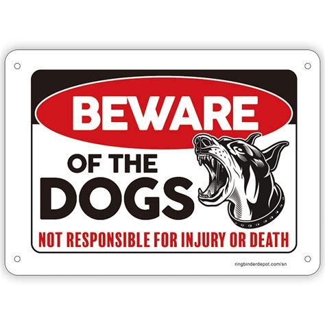 2 Pack Ofbeware Of Dogs Aluminum Signs Dog Warning Sign Is 10 X 7