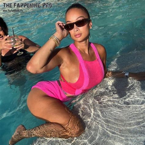 Draya Michele Exposed Her Big Butt And Tits In Bikini 4 Photos The