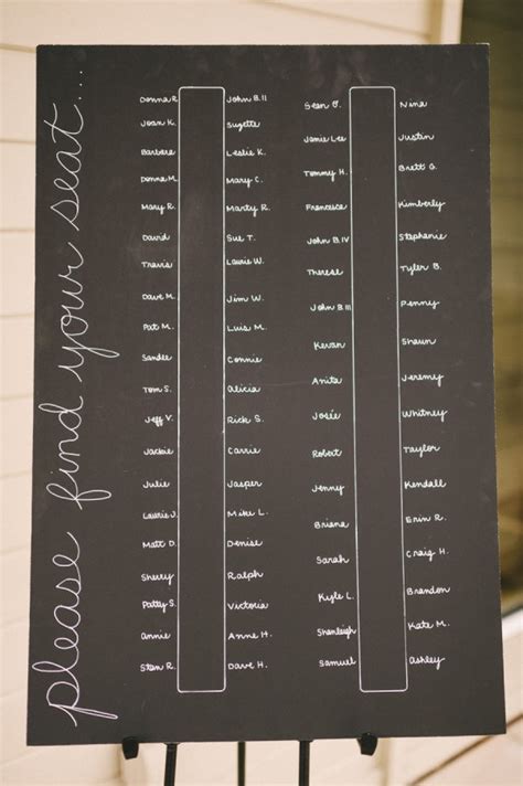 Place Cards Seating Chart Ideas For Long Tables