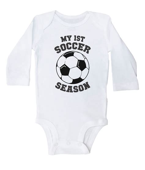 Soccer Onesie My First Soccer Season Baby Bodysuit Baby Etsy Uk