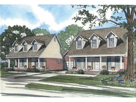 Carter Cape Cod Style Duplex Plan 055d 0371 Search House Plans And More