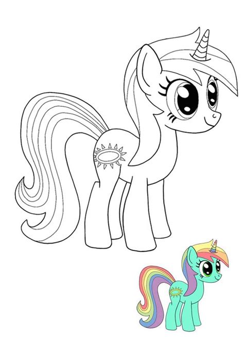My Little Pony Unicorn Coloring Pages | Mermaid coloring pages, Unicorn