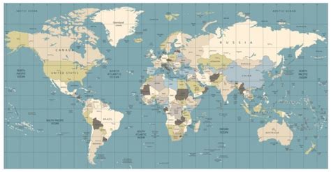 Clear World Map — Stock Vector © Uncleshnyuk 2234767
