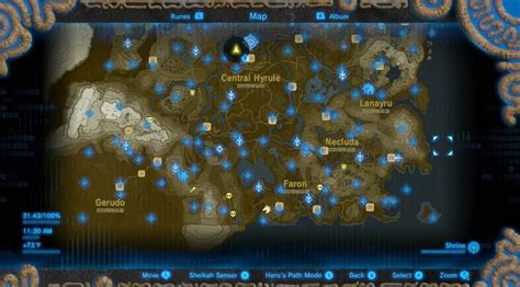 Map Of All Shrines Botw