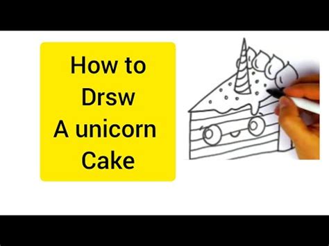 ★learn how to draw the easy, step by step way while having fun and building skills and confidence. How to draw a unicorn cake - YouTube