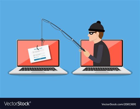 Phishing Scam Hacker Attack Royalty Free Vector Image