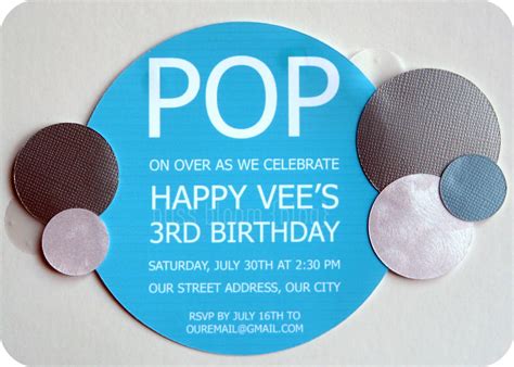 Maybe you would like to learn more about one of these? Bubble Birthday Party ~ Invitations
