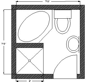 Is there room for a chair or seat in your bathroom layout? Small square bathroom floor plan (might be better to ...