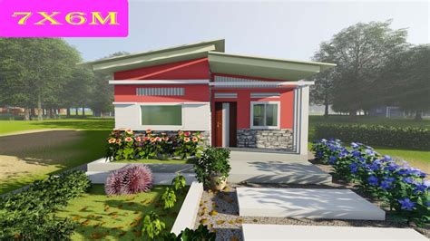 Casa 7x6m Small House Plans 7x6 With 2 Bedroom Youtube