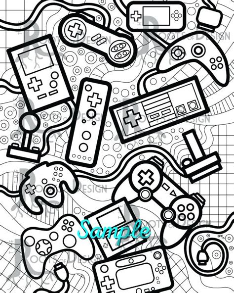 Video Game Coloring Pages At Free Printable