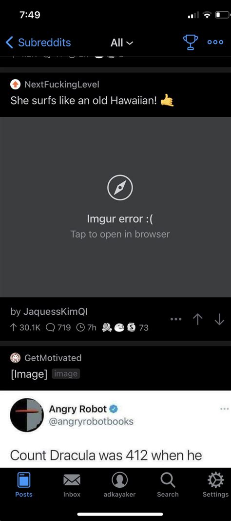 Imgur Error Showing Up On All Posts With An Imgur Link Clicking The Image Brings Up Imgur And