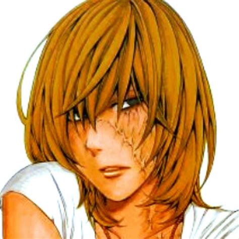 An Anime Character With Blonde Hair And Brown Eyes