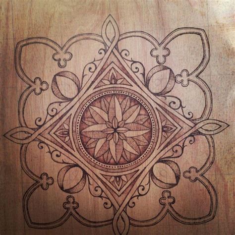 You use the thin edge to make thin lines and the wide edge to make thick lines—like a calligraphy pen. Pyrography Pattern by HannRawr on deviantART | Pyrography ...