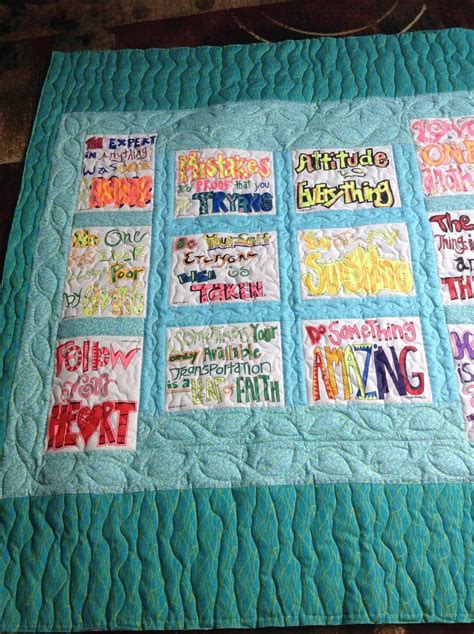 Inspiring Quote Quilt Quilts Inspirational Quotes Inspiration