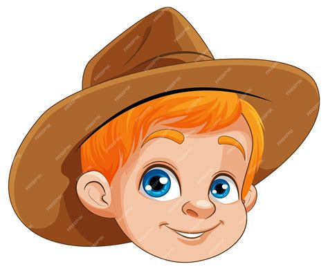 Premium Vector Cute Boy Head With Hat