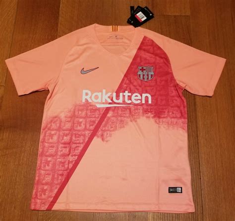 Barcelona Fc Nike Pink Away Jersey Mens Size L Soccer World Cup