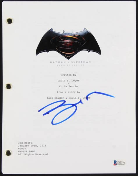Will release on friday, march 25. Ben Affleck Signed "Batman v Superman: Dawn of Justice ...