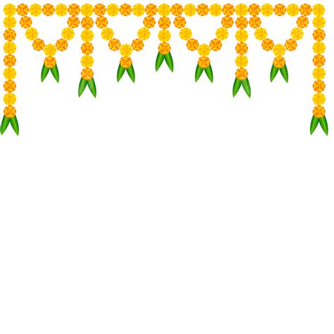 Marigold Flower Garland For Festivals Decoration Concept Design