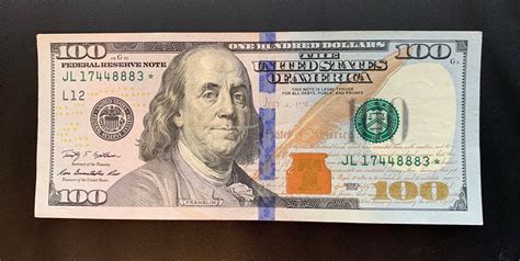 100 Dollar Star Note Us Currency Fancy Serial Number Etsy